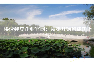 快速建立企业官网：从零开始到成功上线
