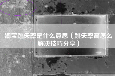 淘宝跳失率是什么意思（跳失率高怎么解决技巧分享）