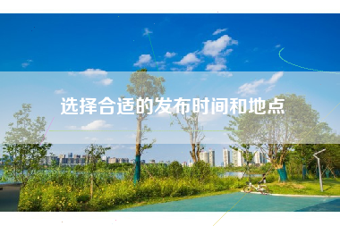 选择合适的发布时间和地点