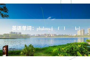 英语单词：phalanx [ˈfælæŋks]