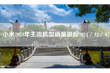 小米2024年主流机型销量跟踪2024／12／07