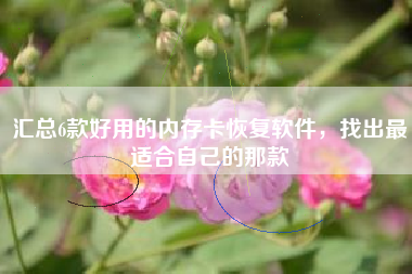 汇总6款好用的内存卡恢复软件，找出最适合自己的那款