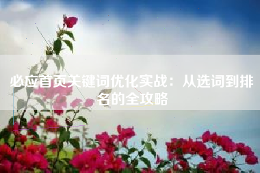 必应首页关键词优化实战：从选词到排名的全攻略