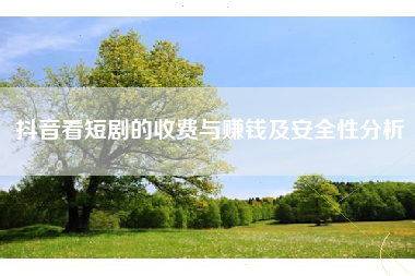 抖音看短剧的收费与赚钱及安全性分析