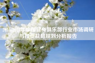 2024-2029年中国健身俱乐部行业市场调研与投资战略规划分析报告