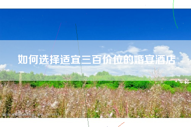 如何选择适宜三百价位的婚宴酒店
