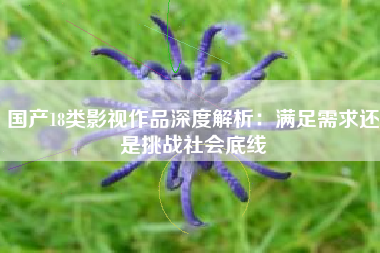 国产18类影视作品深度解析：满足需求还是挑战社会底线