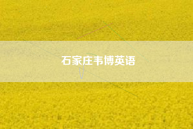 石家庄韦博英语