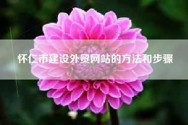 怀仁市建设外贸网站的方法和步骤
