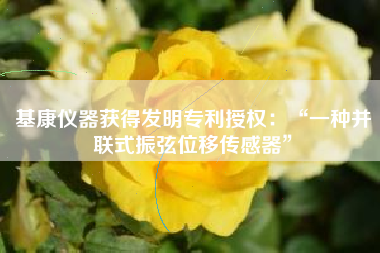 基康仪器获得发明专利授权：“一种并联式振弦位移传感器”