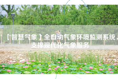 【智慧气象】全自动气象环境监测系统，支撑现代化气象服务