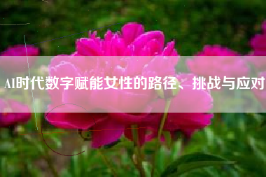 AI时代数字赋能女性的路径、挑战与应对