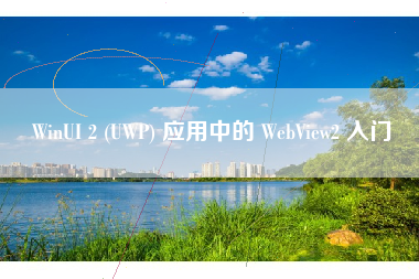WinUI 2 (UWP) 应用中的 WebView2 入门
