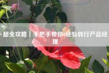 超全攻略｜手把手带你0经验转行产品经理