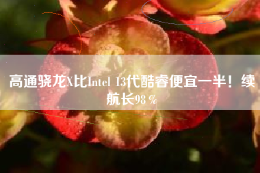 高通骁龙X比Intel 13代酷睿便宜一半！续航长98％