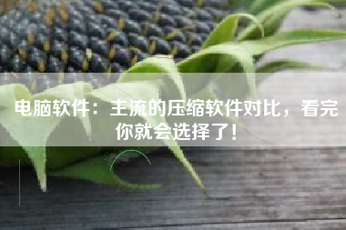电脑软件:主流的压缩软件对比,看完你就会选择了! 电脑软件:主流的压缩软件对比,看完你就会选择了!