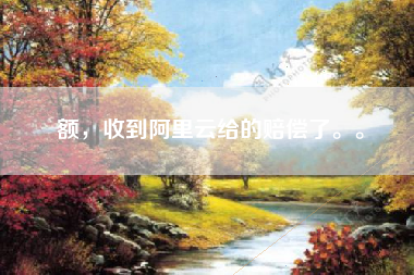 额，收到阿里云给的赔偿了。。