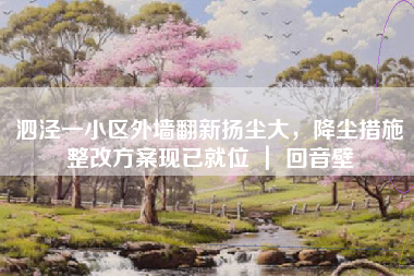 泗泾一小区外墙翻新扬尘大，降尘措施整改方案现已就位 ｜ 回音壁