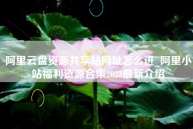 阿里云盘资源共享站网址怎么进_阿里小站福利资源合集2023最新介绍