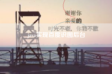 java实现百度识图后台