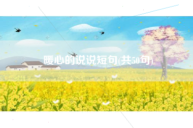 暖心的说说短句(共50句)