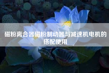 磁粉离合器磁粉制动器与减速机电机的搭配使用