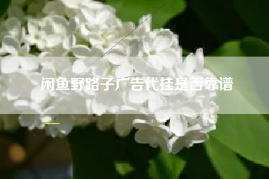 闲鱼野路子广告代挂是否靠谱