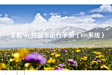 手机NFC校园卡运行手册（IOS系统）