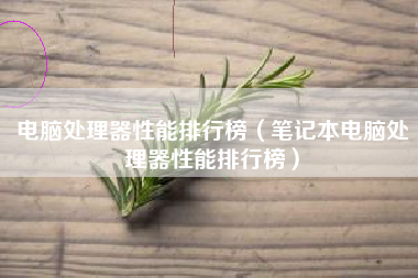 电脑处理器性能排行榜（笔记本电脑处理器性能排行榜）