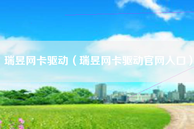 瑞昱网卡驱动（瑞昱网卡驱动官网入口）