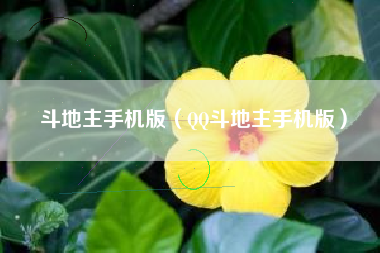 斗地主手机版（QQ斗地主手机版）