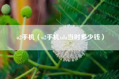 o2手机（o2手机xda当时多少钱）