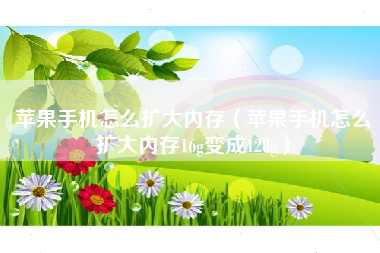 苹果手机怎么扩大内存（苹果手机怎么扩大内存16g变成128g）