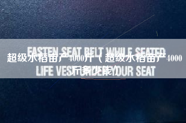 超级水稻亩产4000斤（超级水稻亩产4000斤多少钱）
