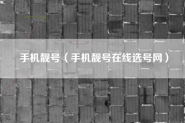 手机靓号（手机靓号在线选号网）