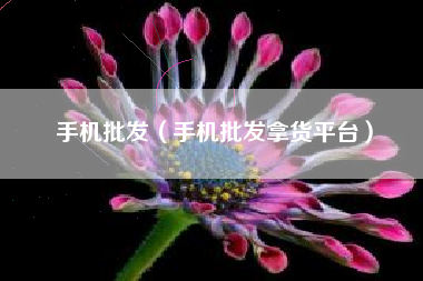 手机批发（手机批发拿货平台）