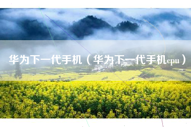 华为下一代手机（华为下一代手机cpu）