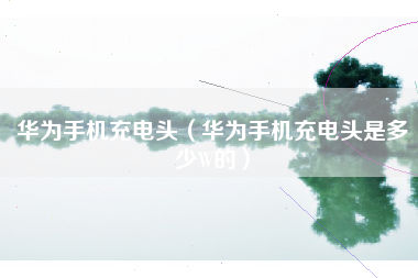 华为手机充电头（华为手机充电头是多少W的）