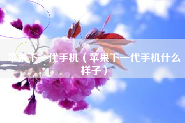 苹果下一代手机（苹果下一代手机什么样子）
