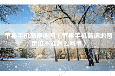 苹果手机高德地图（苹果手机高德地图定位不准怎么回事）