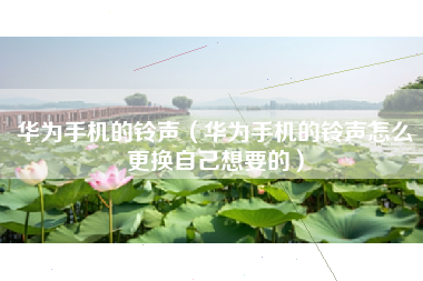 华为手机的铃声（华为手机的铃声怎么更换自己想要的）