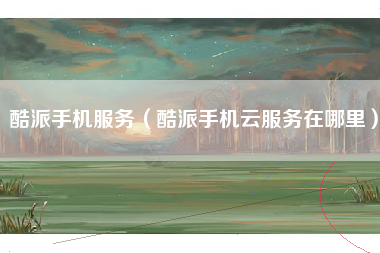 酷派手机服务（酷派手机云服务在哪里）