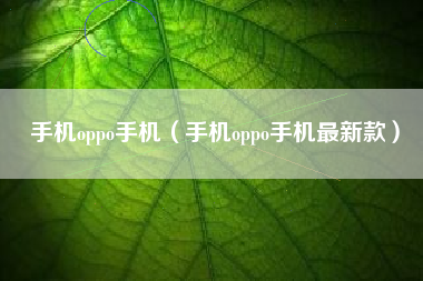 手机oppo手机（手机oppo手机最新款）