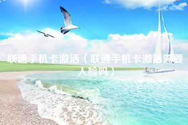 联通手机卡激活（联通手机卡激活需要人脸吗）