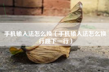 手机输入法怎么换（手机输入法怎么换行跳下一行）