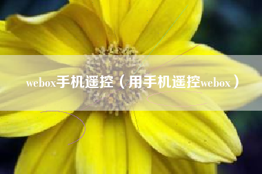 webox手机遥控（用手机遥控webox）