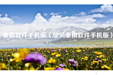 象棋软件手机版（旋风象棋软件手机版）