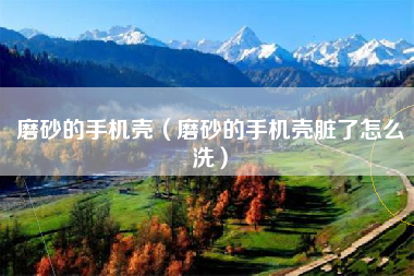磨砂的手机壳（磨砂的手机壳脏了怎么洗）
