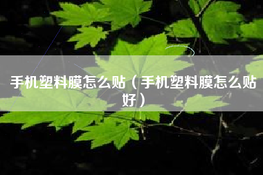 手机塑料膜怎么贴（手机塑料膜怎么贴好）