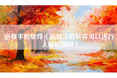 远程手机软件（远程手机软件可以进行人脸识别吗）